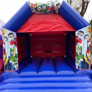 Superhero Red and Blue Bouncy Castle