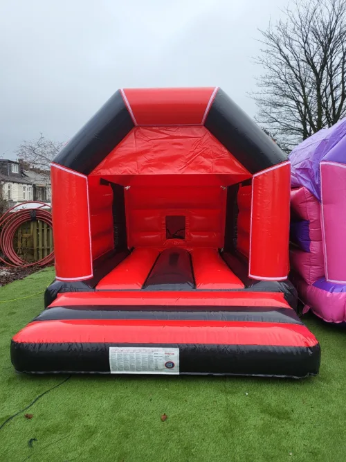 11 x 15 ft Black And Red Disco Bouncy Castle
