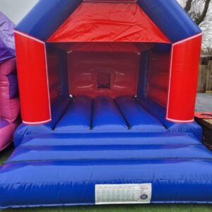 Blue And Red Disco Bouncy Castle Hire