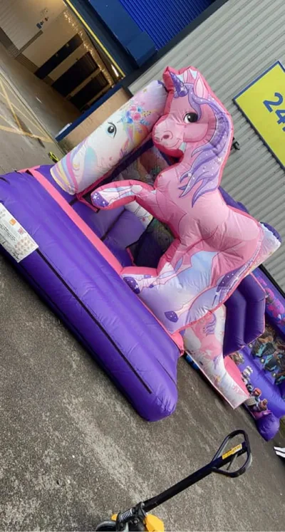 3d unicorn bouncy castle
